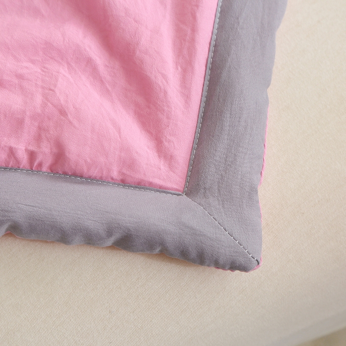 91家纺网 家纺一手货源 找家纺 六合家纺 2026春夏新款纯色水洗棉夏被夏凉被空调被 初恋粉