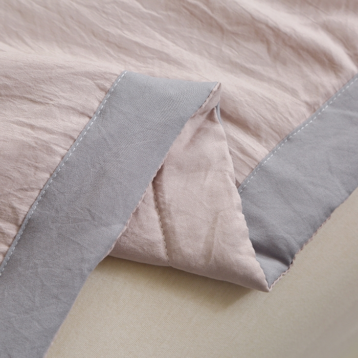91家纺网 家纺一手货源 找家纺 六合家纺 2026春夏新款纯色水洗棉夏被夏凉被空调被 卡其色