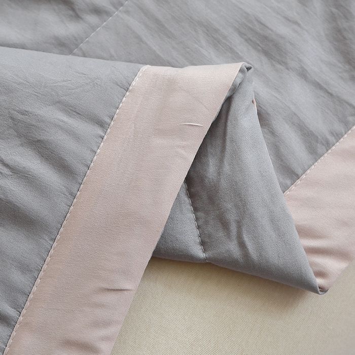 91家纺网 家纺一手货源 找家纺 六合家纺 2026春夏新款纯色水洗棉夏被夏凉被空调被 绅士灰