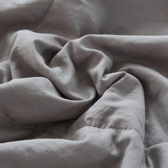 91家纺网 家纺一手货源 找家纺 六合家纺 2026春夏新款纯色水洗棉夏被夏凉被空调被 绅士灰
