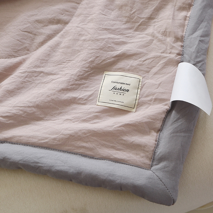 91家纺网 家纺一手货源 找家纺 六合家纺 2026春夏新款纯色水洗棉夏被夏凉被空调被 卡其色