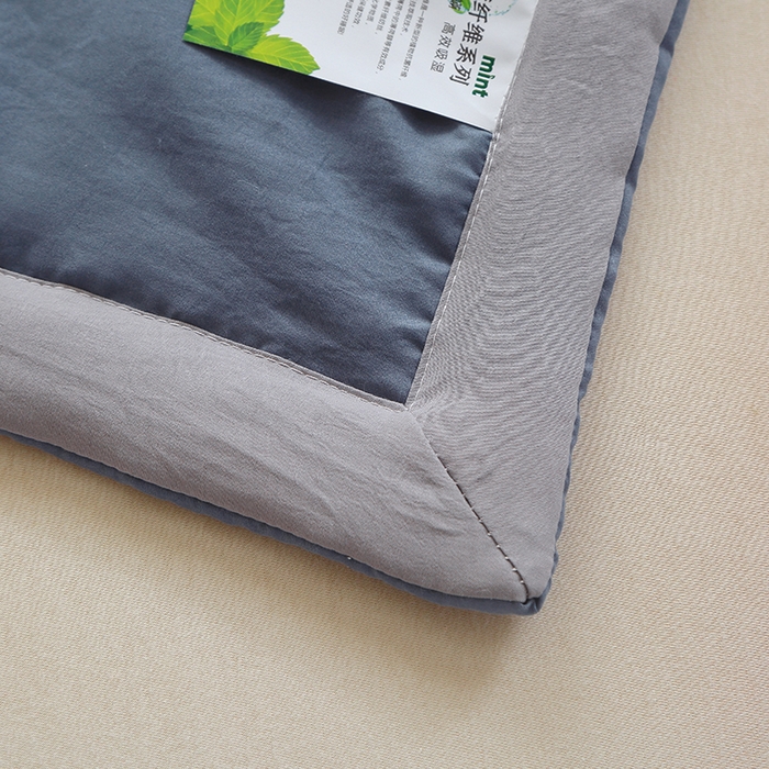 91家纺网 家纺一手货源 找家纺 六合家纺 2026春夏新款纯色水洗棉夏被夏凉被空调被 深空蓝