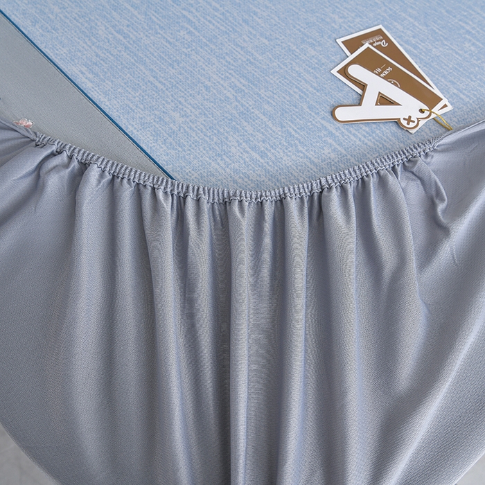 91家纺网 家纺一手货源 找家纺 小牛席业 2026新款小清新凉感冰丝席席子凉席-床笠款 蓝色