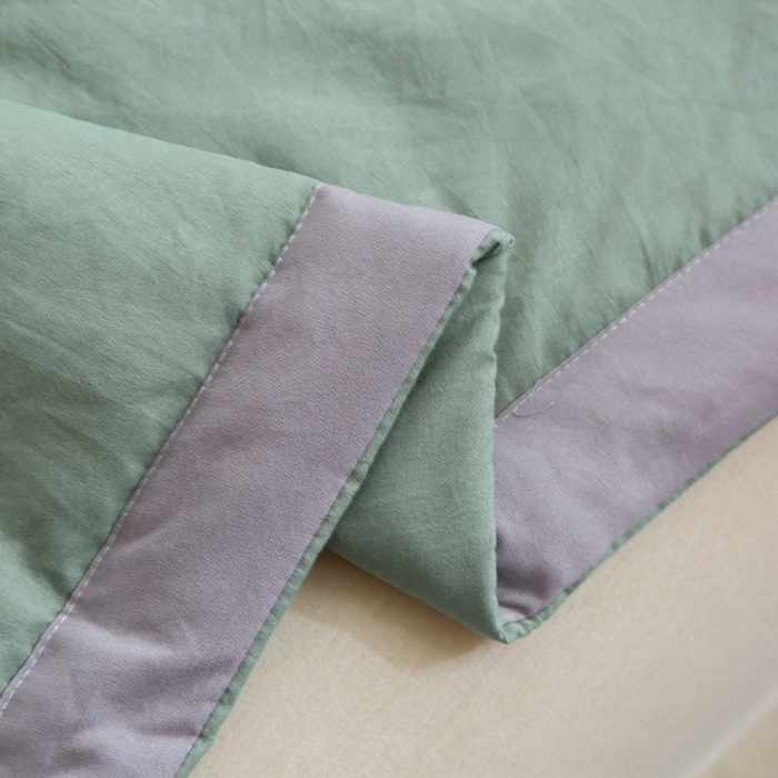 91家纺网 家纺一手货源 找家纺 六合家纺 2026春夏新款纯色水洗棉夏被夏凉被空调被 橄榄绿
