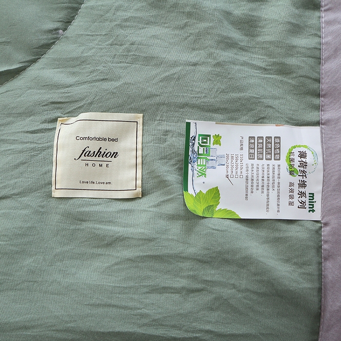 91家纺网 家纺一手货源 找家纺 六合家纺 2026春夏新款纯色水洗棉夏被夏凉被空调被 橄榄绿