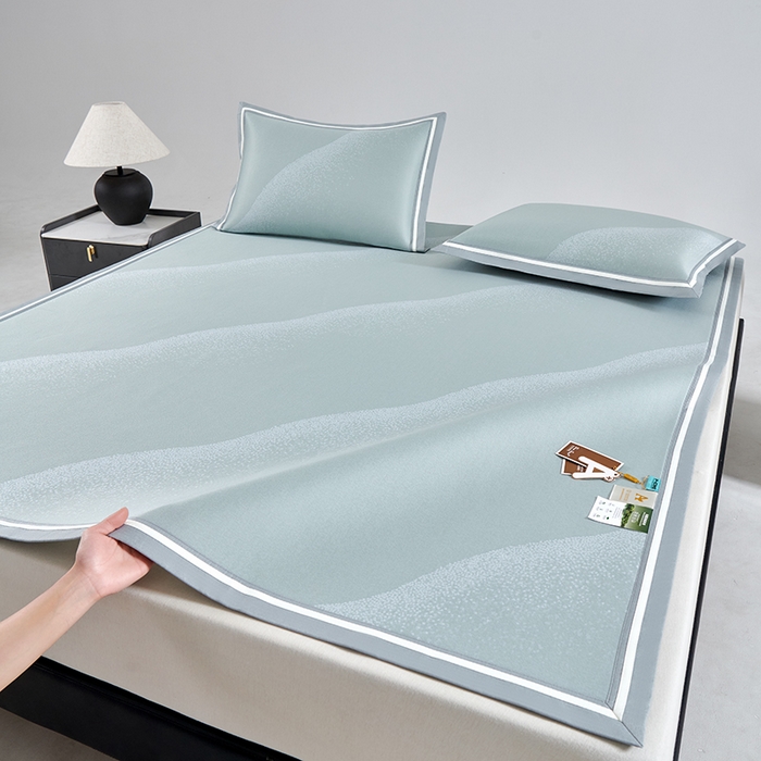 小牛席业 2026新款星空凉感冰丝席席子凉席 绿色