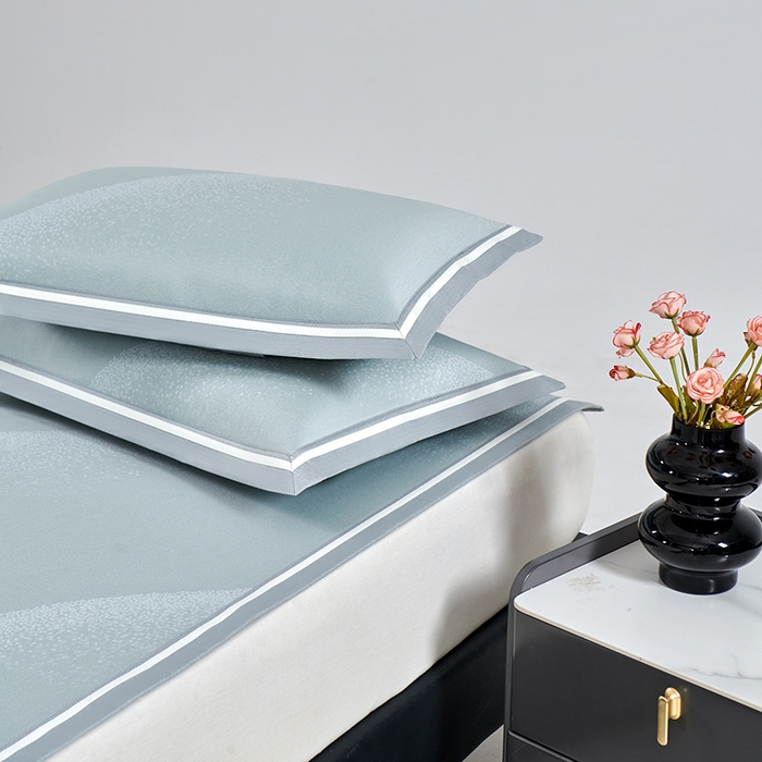 91家纺网 家纺一手货源 找家纺 小牛席业 2026新款星空凉感冰丝席席子凉席 绿色