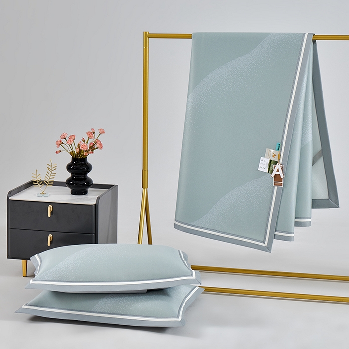 91家纺网 家纺一手货源 找家纺 小牛席业 2026新款星空凉感冰丝席席子凉席 绿色