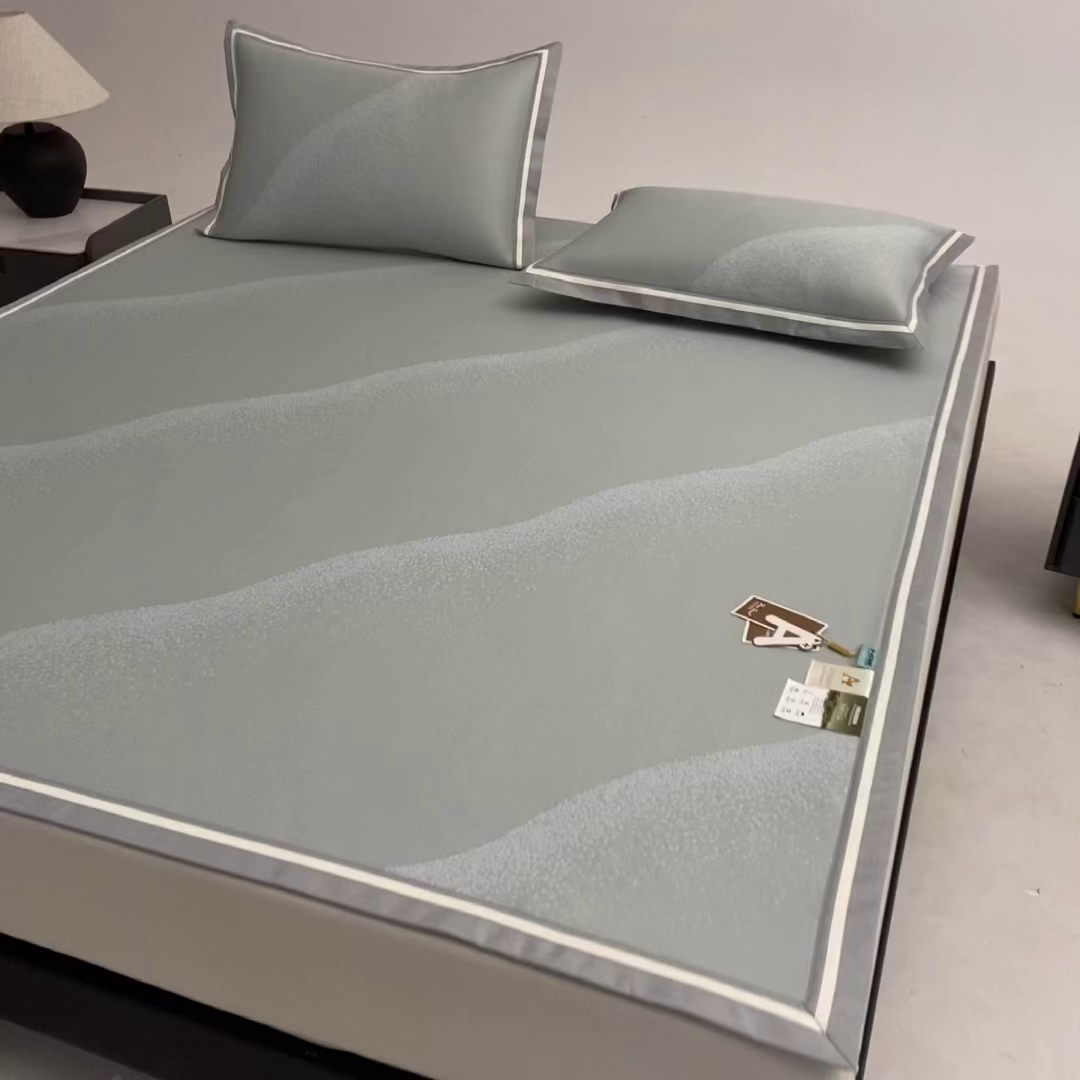 91家纺网 家纺一手货源 找家纺 小牛席业 2026新款星空凉感冰丝席席子凉席 绿色