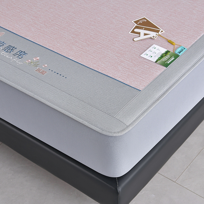 91家纺网 家纺一手货源 找家纺 小牛席业 2026新款星空凉感冰丝席席子凉席-床笠款 粉色