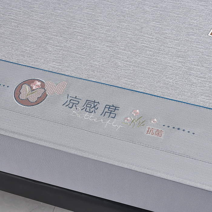 91家纺网 家纺一手货源 找家纺 小牛席业 2026新款星空凉感冰丝席席子凉席-床笠款 灰色