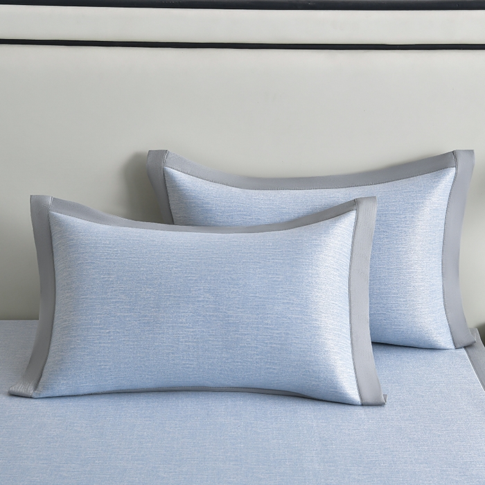 91家纺网 家纺一手货源 找家纺 小牛席业 2026新款星空凉感冰丝席席子凉席-床笠款 蓝色