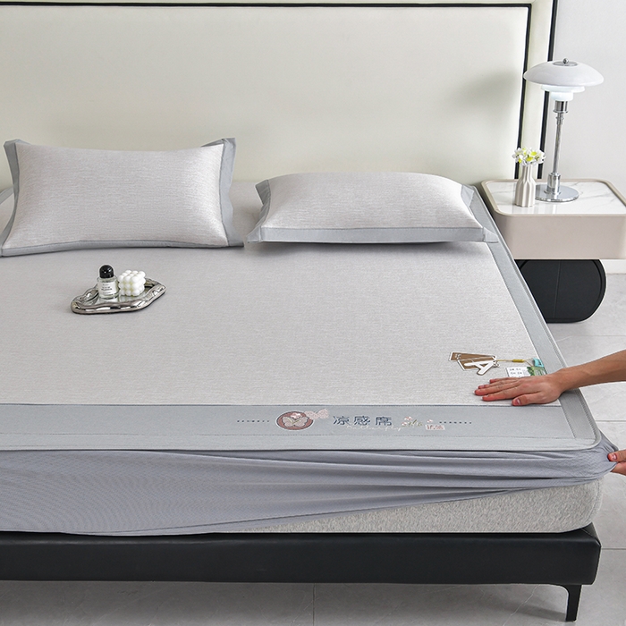 小牛席业 2026新款星空凉感冰丝席席子凉席-床笠款 香槟