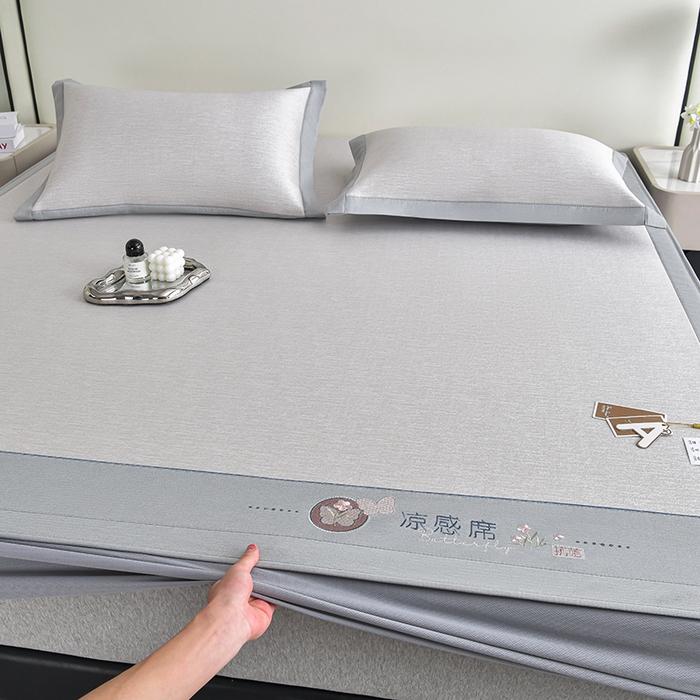 91家纺网 家纺一手货源 找家纺 小牛席业 2026新款星空凉感冰丝席席子凉席-床笠款 香槟