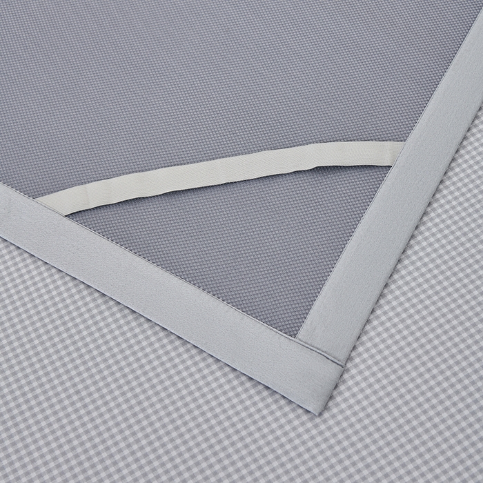 91家纺网 家纺一手货源 找家纺 小牛席业 2026新款熊猫格纹提花冰丝席席子凉席 灰色