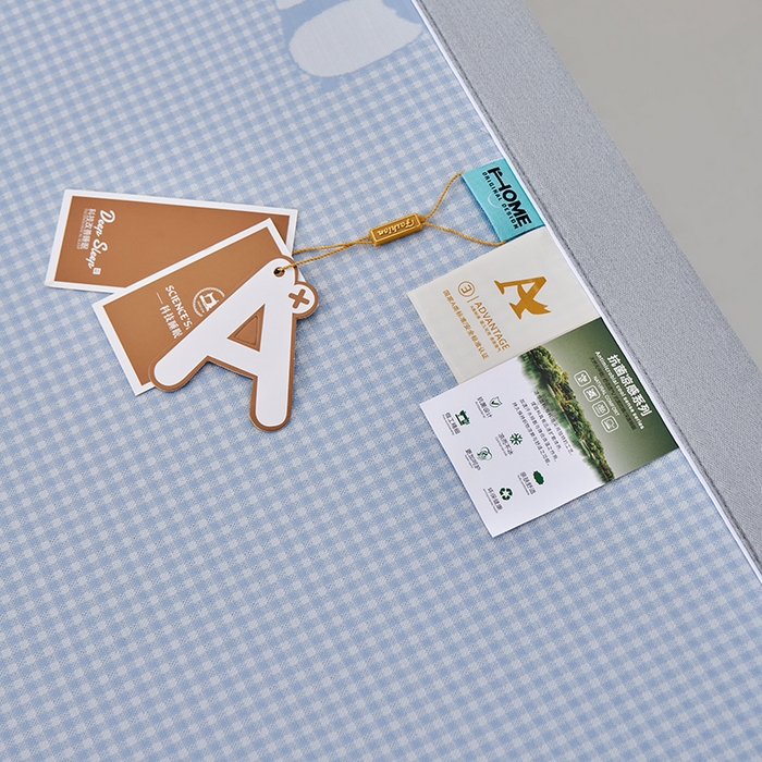 91家纺网 家纺一手货源 找家纺 小牛席业 2026新款熊猫格纹提花冰丝席席子凉席 蓝色