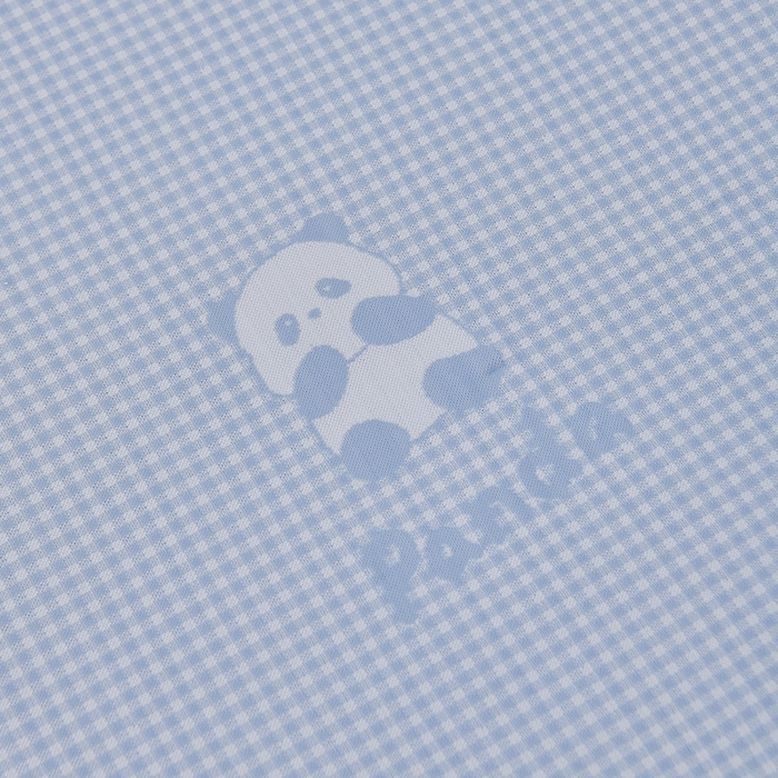 91家纺网 家纺一手货源 找家纺 小牛席业 2026新款熊猫格纹提花冰丝席席子凉席 蓝色