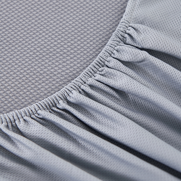 91家纺网 家纺一手货源 找家纺 小牛席业 2026新款熊猫格纹提花冰丝席席子凉席-床笠款 灰色