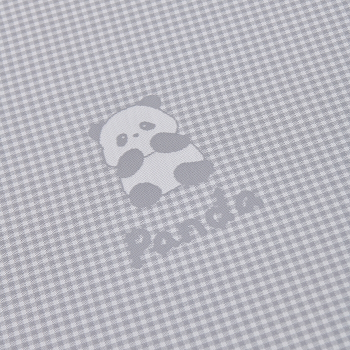 91家纺网 家纺一手货源 找家纺 小牛席业 2026新款熊猫格纹提花冰丝席席子凉席-床笠款 灰色