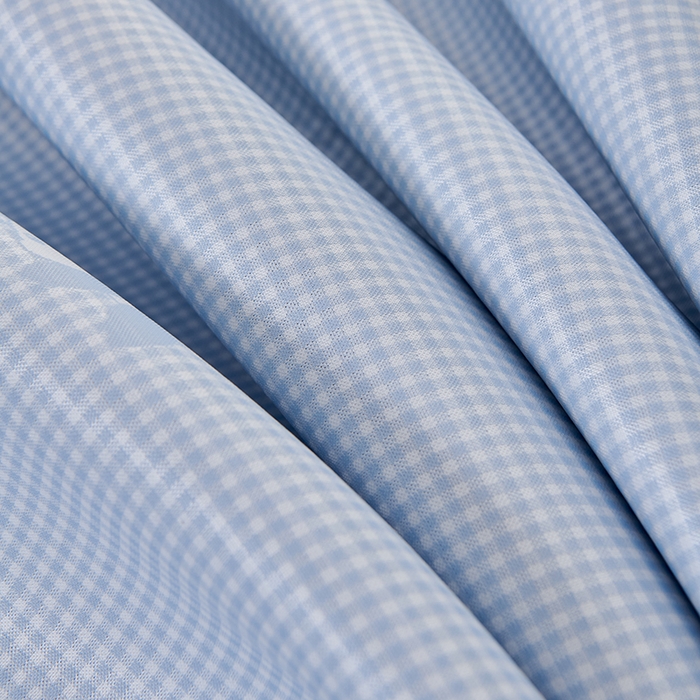 91家纺网 家纺一手货源 找家纺 小牛席业 2026新款熊猫格纹提花冰丝席席子凉席-床笠款 蓝色