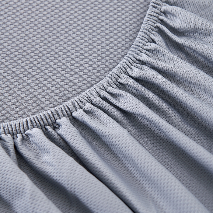 91家纺网 家纺一手货源 找家纺 小牛席业 2026新款熊猫格纹提花冰丝席席子凉席-床笠款 蓝色