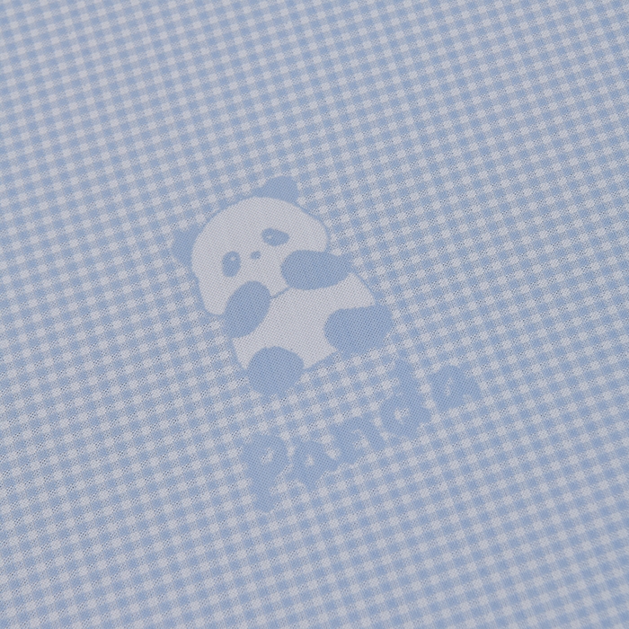 91家纺网 家纺一手货源 找家纺 小牛席业 2026新款熊猫格纹提花冰丝席席子凉席-床笠款 蓝色