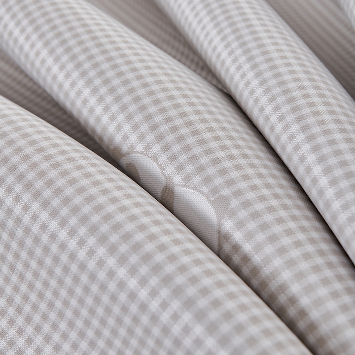 91家纺网 家纺一手货源 找家纺 小牛席业 2026新款熊猫格纹提花冰丝席席子凉席-床笠款 香槟