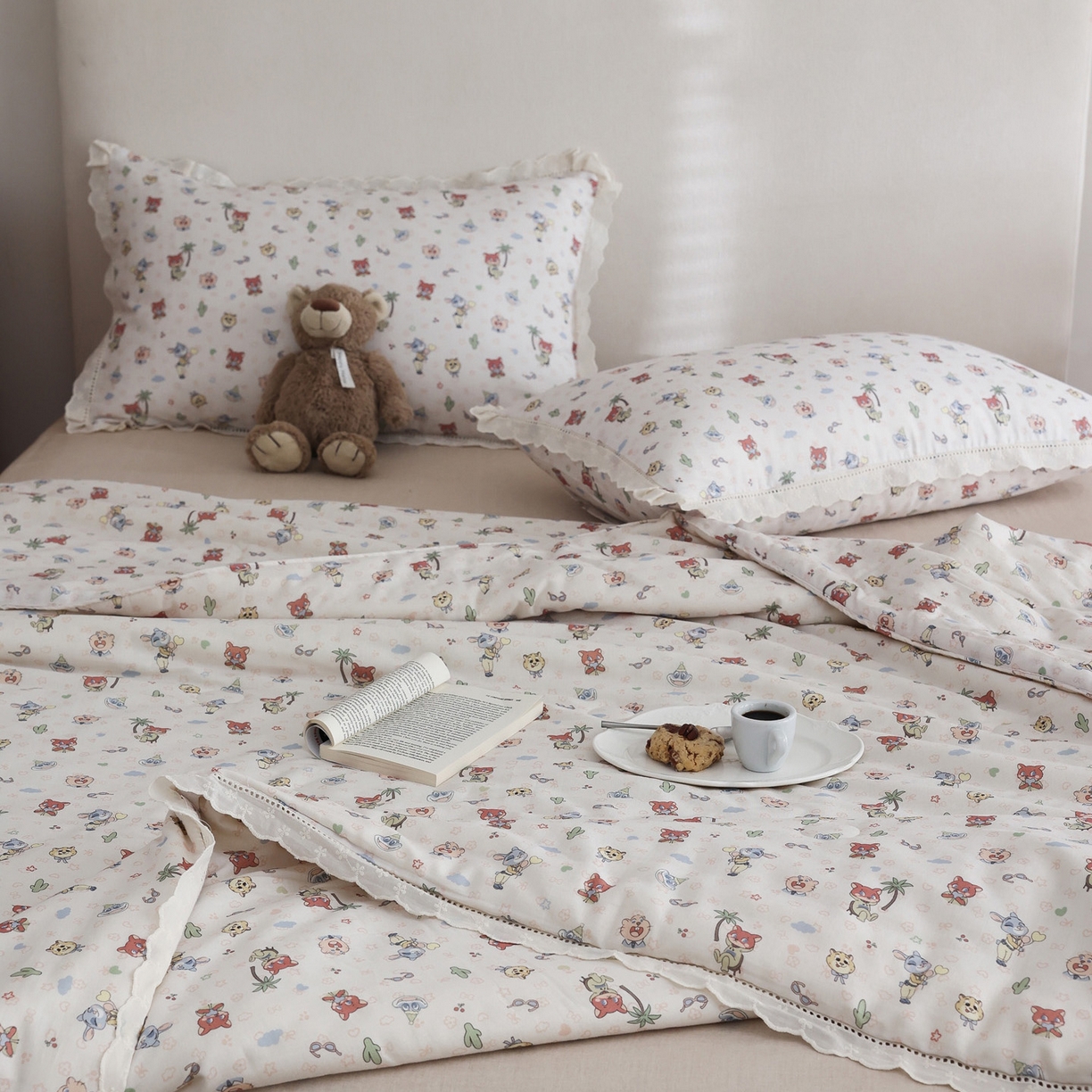 91家纺网 家纺一手货源 找家纺 （总）万盛家纺 2026新款全棉双层纱花边印花夏被空调被夏凉被