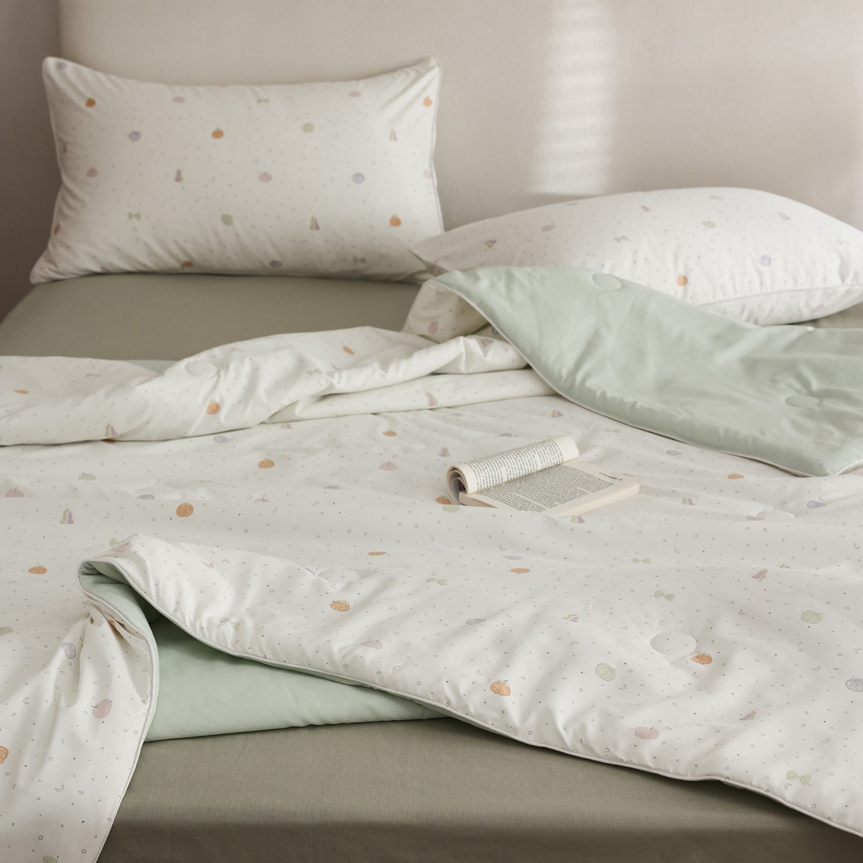 91家纺网 家纺一手货源 找家纺 万盛家纺 2026新款速干印花夏被空调被夏凉被 甜蜜南瓜