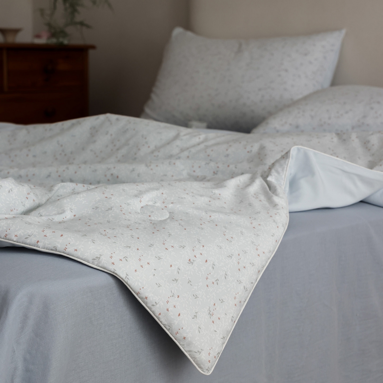 91家纺网 家纺一手货源 找家纺 万盛家纺 2026新款速干印花夏被空调被夏凉被 满庭花