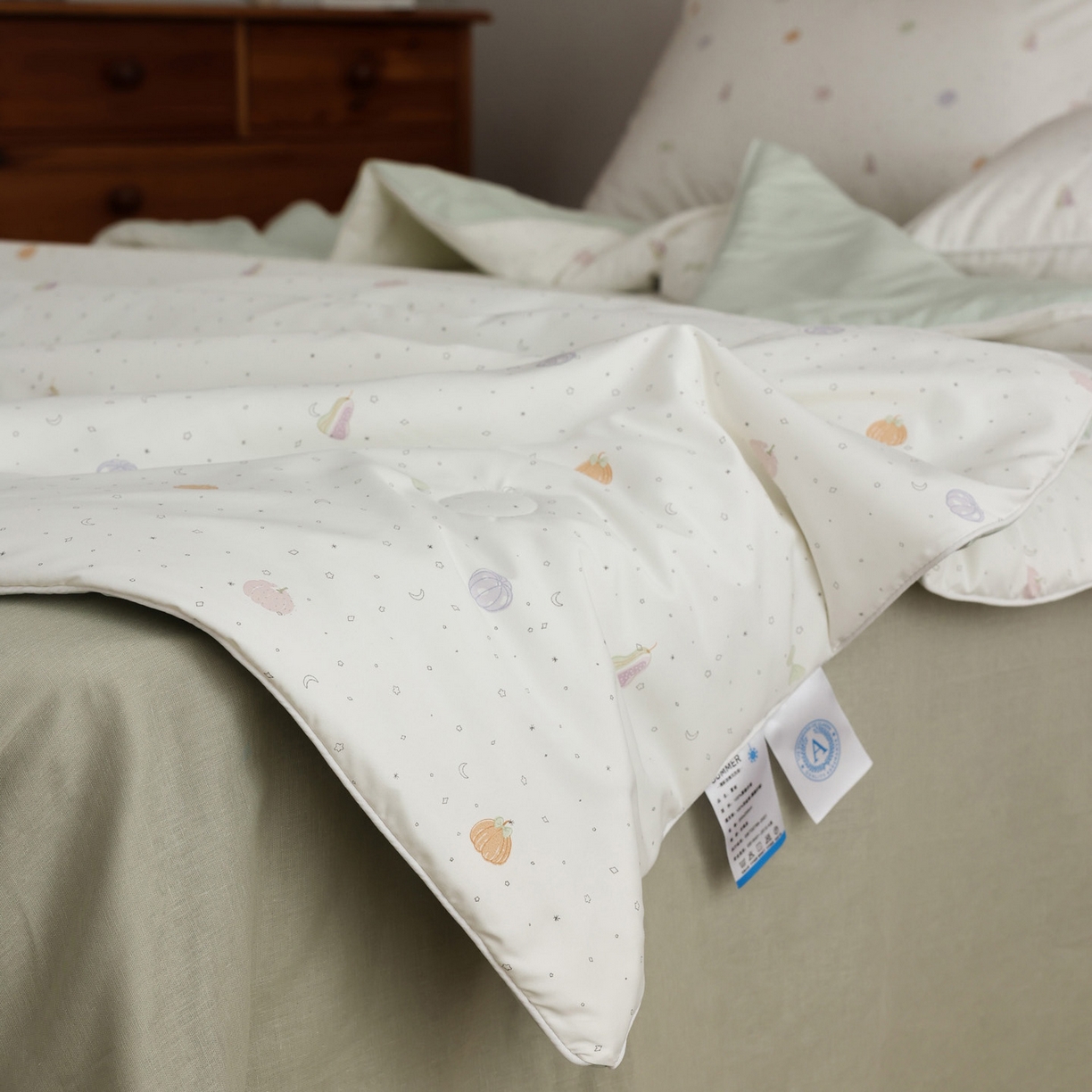 91家纺网 家纺一手货源 找家纺 万盛家纺 2026新款速干印花夏被空调被夏凉被 甜蜜南瓜