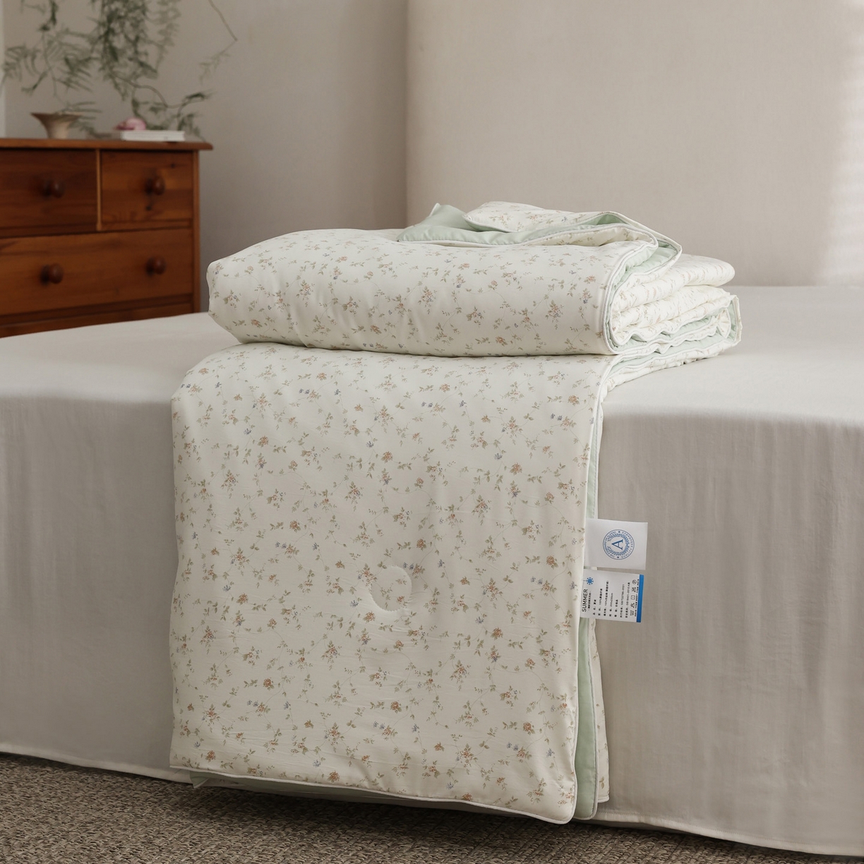 91家纺网 家纺一手货源 找家纺 万盛家纺 2026新款速干印花夏被空调被夏凉被 海棠春