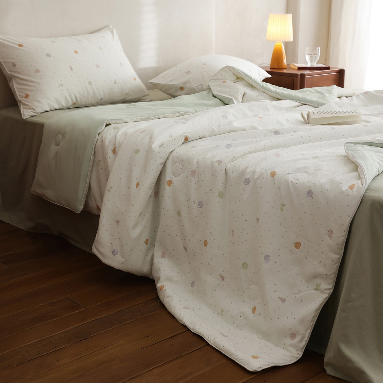 91家纺网 家纺一手货源 找家纺 万盛家纺 2026新款速干印花夏被空调被夏凉被 甜蜜南瓜