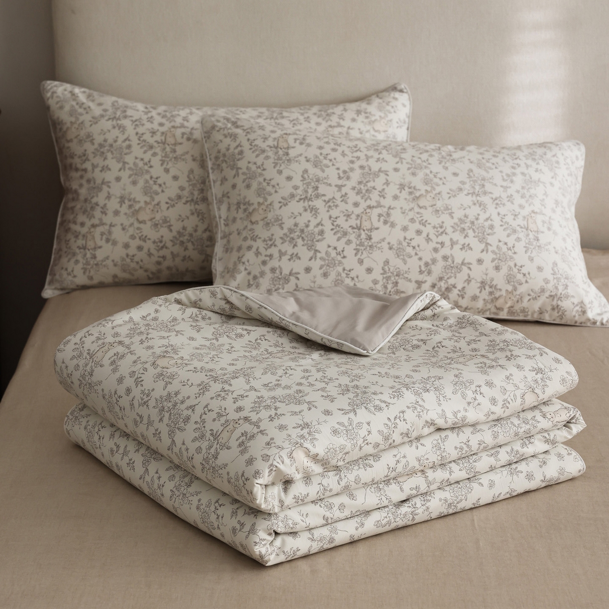 91家纺网 家纺一手货源 找家纺 万盛家纺 2026新款速干印花夏被空调被夏凉被 小兔乖乖