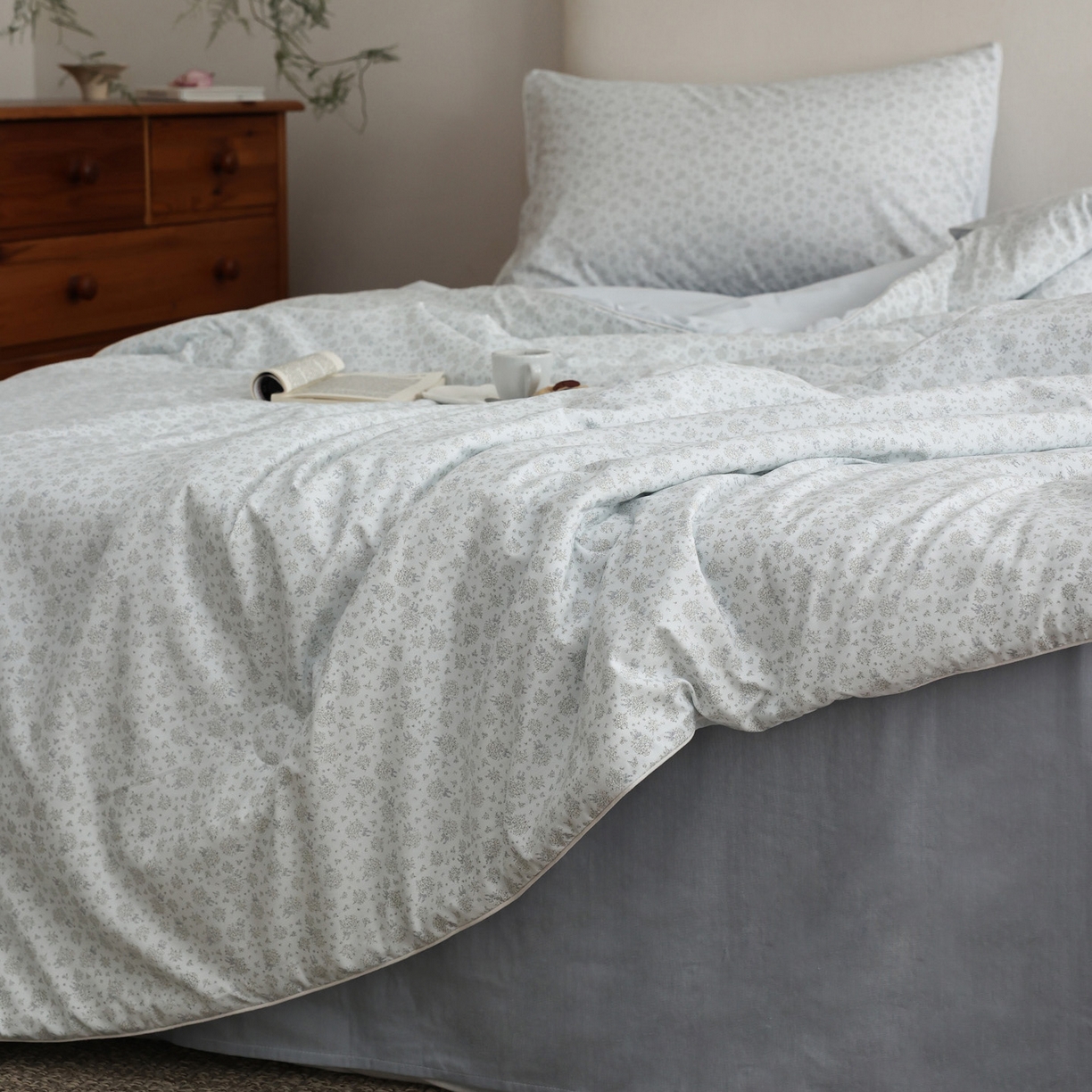 91家纺网 家纺一手货源 找家纺 万盛家纺 2026新款速干印花夏被空调被夏凉被 花汐