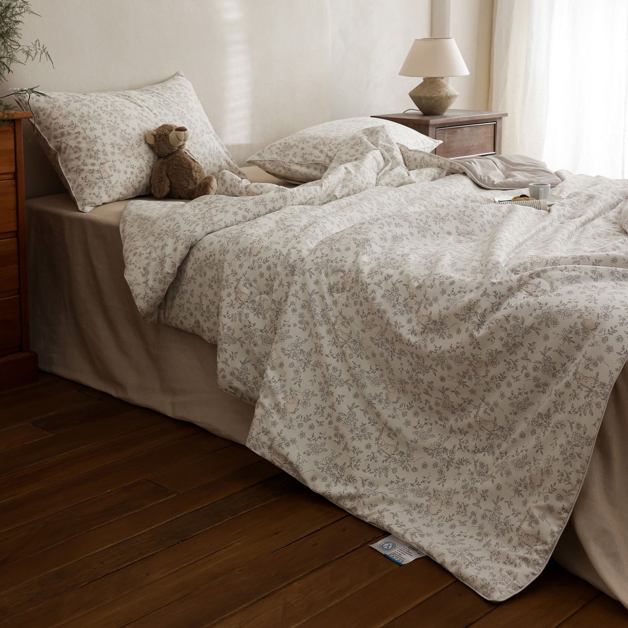 91家纺网 家纺一手货源 找家纺 万盛家纺 2026新款速干印花夏被空调被夏凉被 小兔乖乖