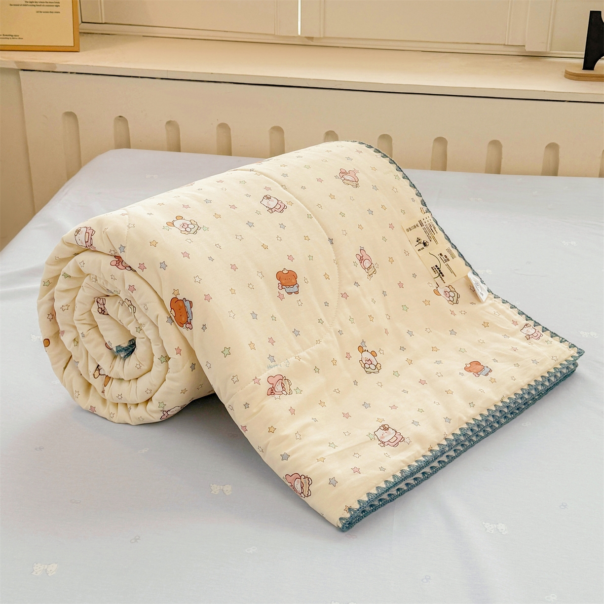 91家纺网 家纺一手货源 找家纺 犇牛仓储供应链 2026春夏新款全棉印花新疆棉花夏被夏凉被空调被 梦宠星光