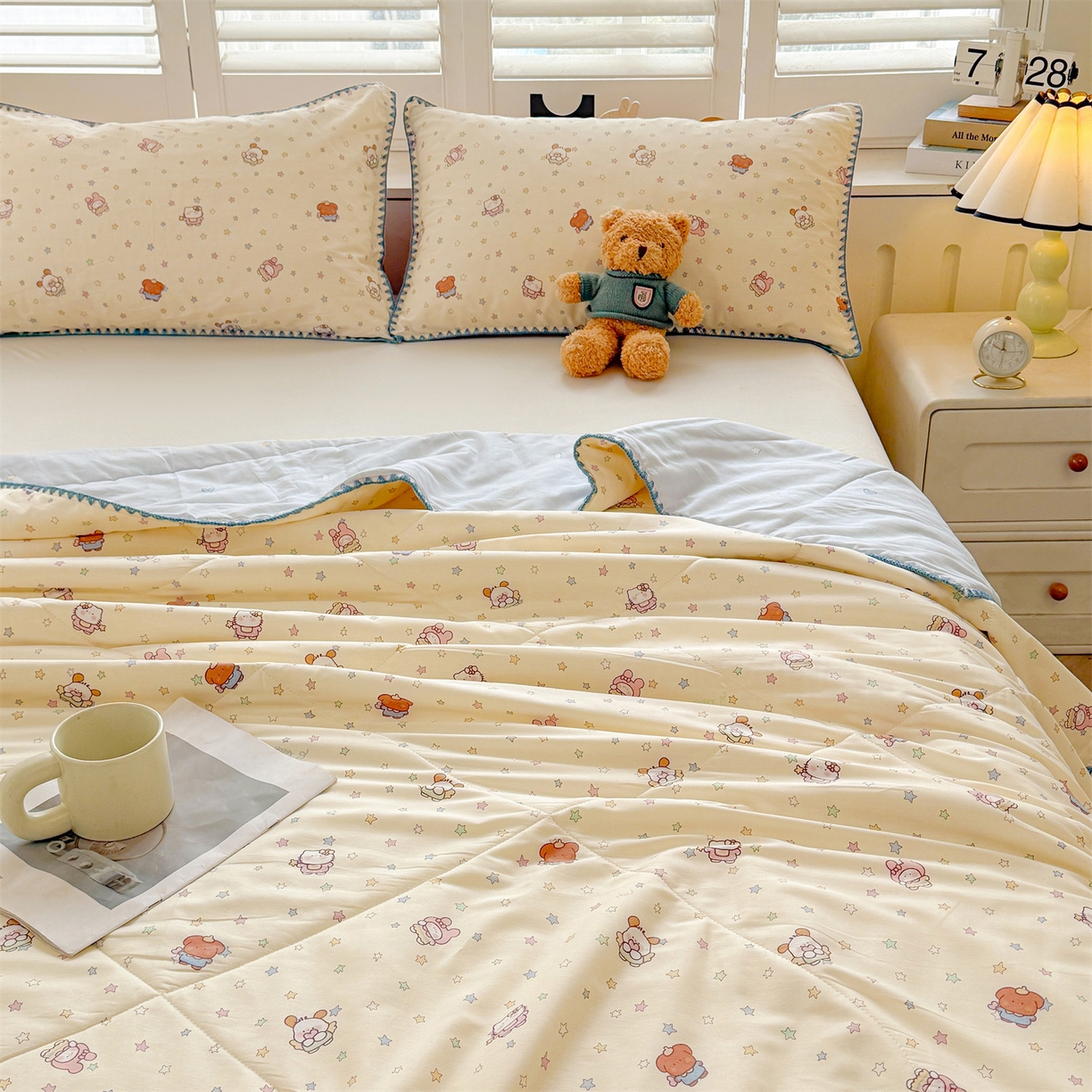 91家纺网 家纺一手货源 找家纺 犇牛仓储供应链 2026春夏新款全棉印花新疆棉花夏被夏凉被空调被 梦宠星光