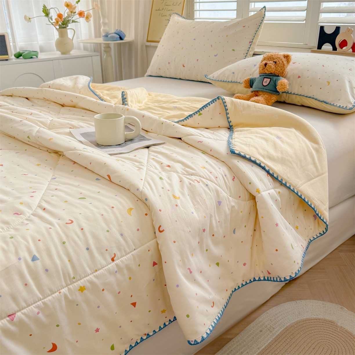 91家纺网 家纺一手货源 找家纺 犇牛仓储供应链 2026春夏新款全棉印花新疆棉花夏被夏凉被空调被 梦幻空间