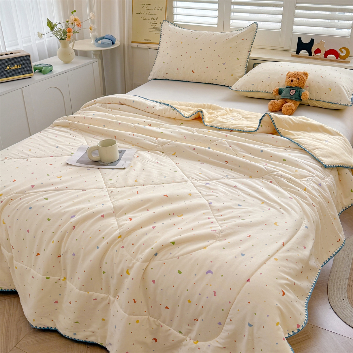 91家纺网 家纺一手货源 找家纺 犇牛仓储供应链 2026春夏新款全棉印花新疆棉花夏被夏凉被空调被 梦幻空间