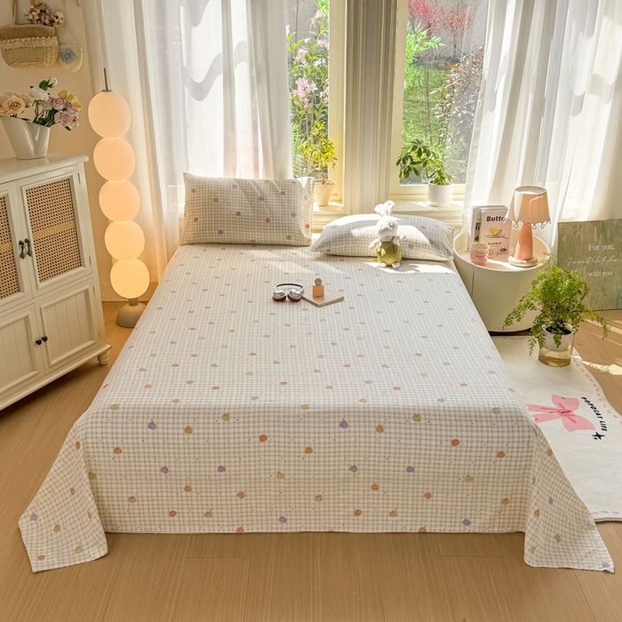 91家纺网 家纺一手货源 找家纺 （总）丝芙妮家居 2026新款皱皱棉双层纱泡芙棉床单单床单