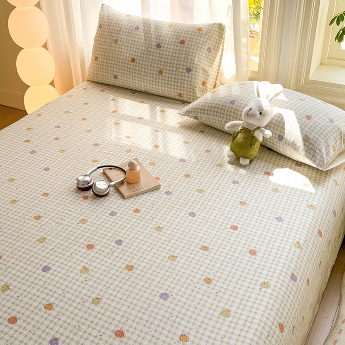 91家纺网 家纺一手货源 找家纺 （总）丝芙妮家居 2026新款皱皱棉双层纱泡芙棉床单单床单