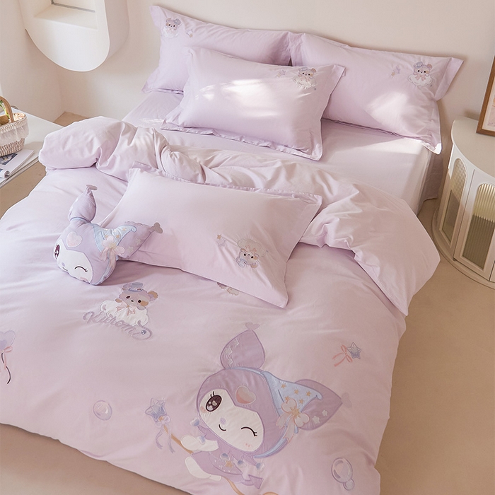 91家纺网 家纺一手货源 找家纺 （总）金绣美居 2026春夏新款全棉纯棉贴布绣四件套-小库米