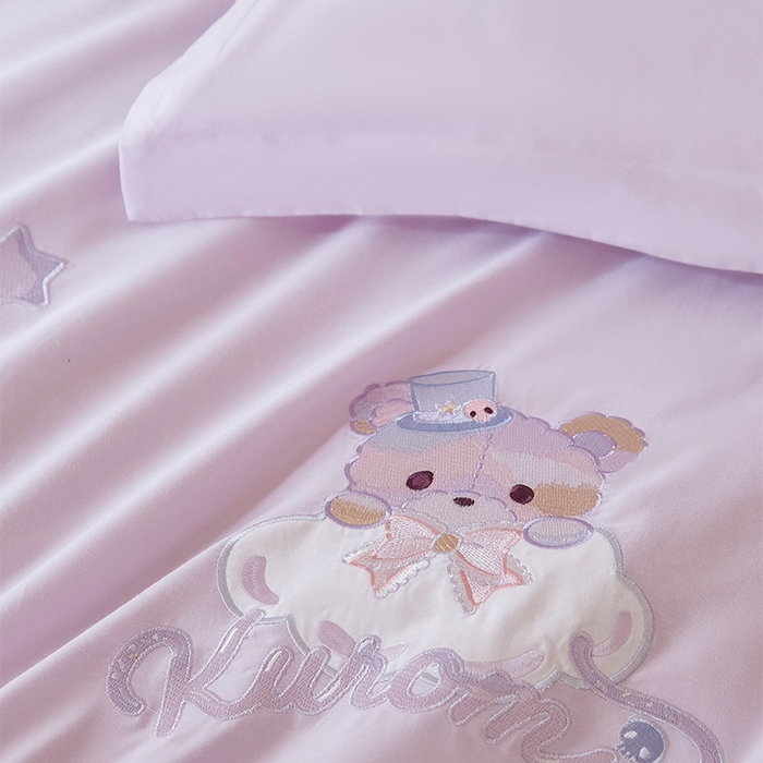 91家纺网 家纺一手货源 找家纺 金绣美居 2026春夏新款全棉纯棉贴布绣四件套-小库米 小库米-魅夜紫