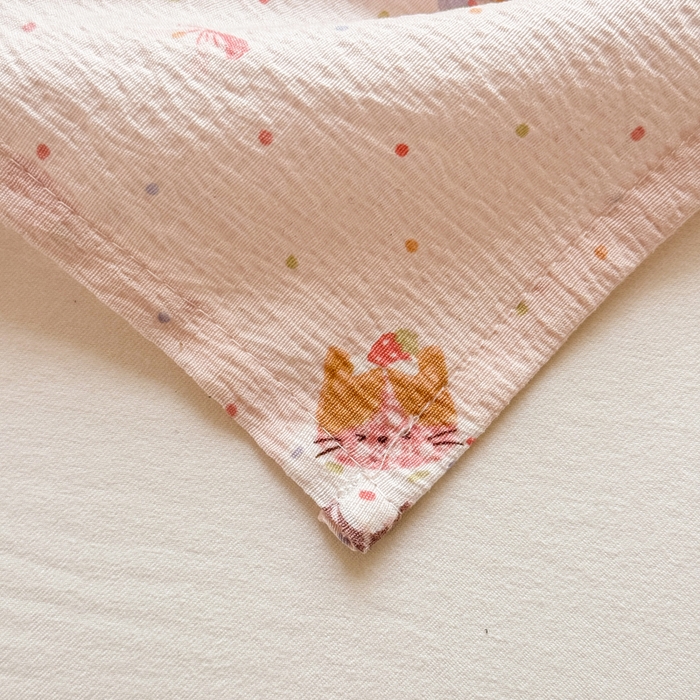 91家纺网 家纺一手货源 找家纺 丝芙妮家居 2026新款皱皱棉双层纱泡芙棉床单单床单 莓果冰淇淋