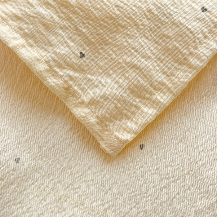 91家纺网 家纺一手货源 找家纺 丝芙妮家居 2026新款皱皱棉双层纱泡芙棉床单单床单 泡芙蝴蝶结