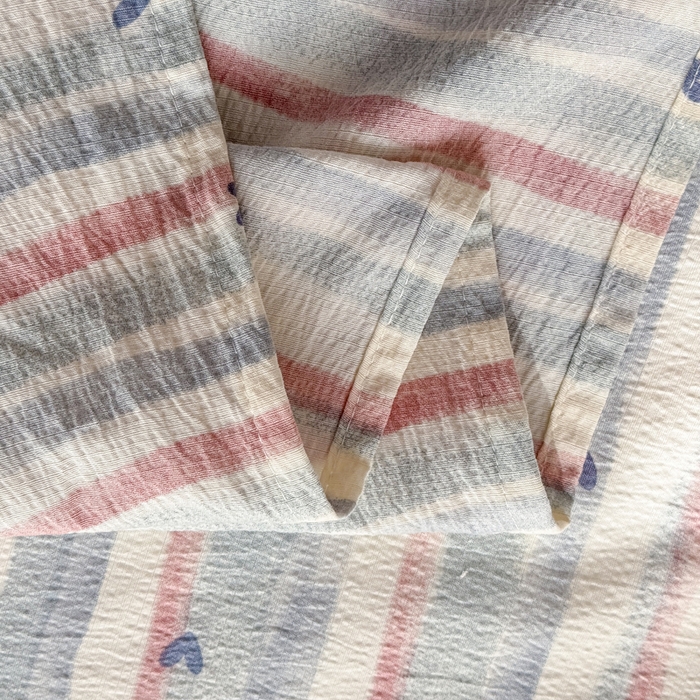 91家纺网 家纺一手货源 找家纺 丝芙妮家居 2026新款皱皱棉双层纱泡芙棉床单单床单 晚安甜心