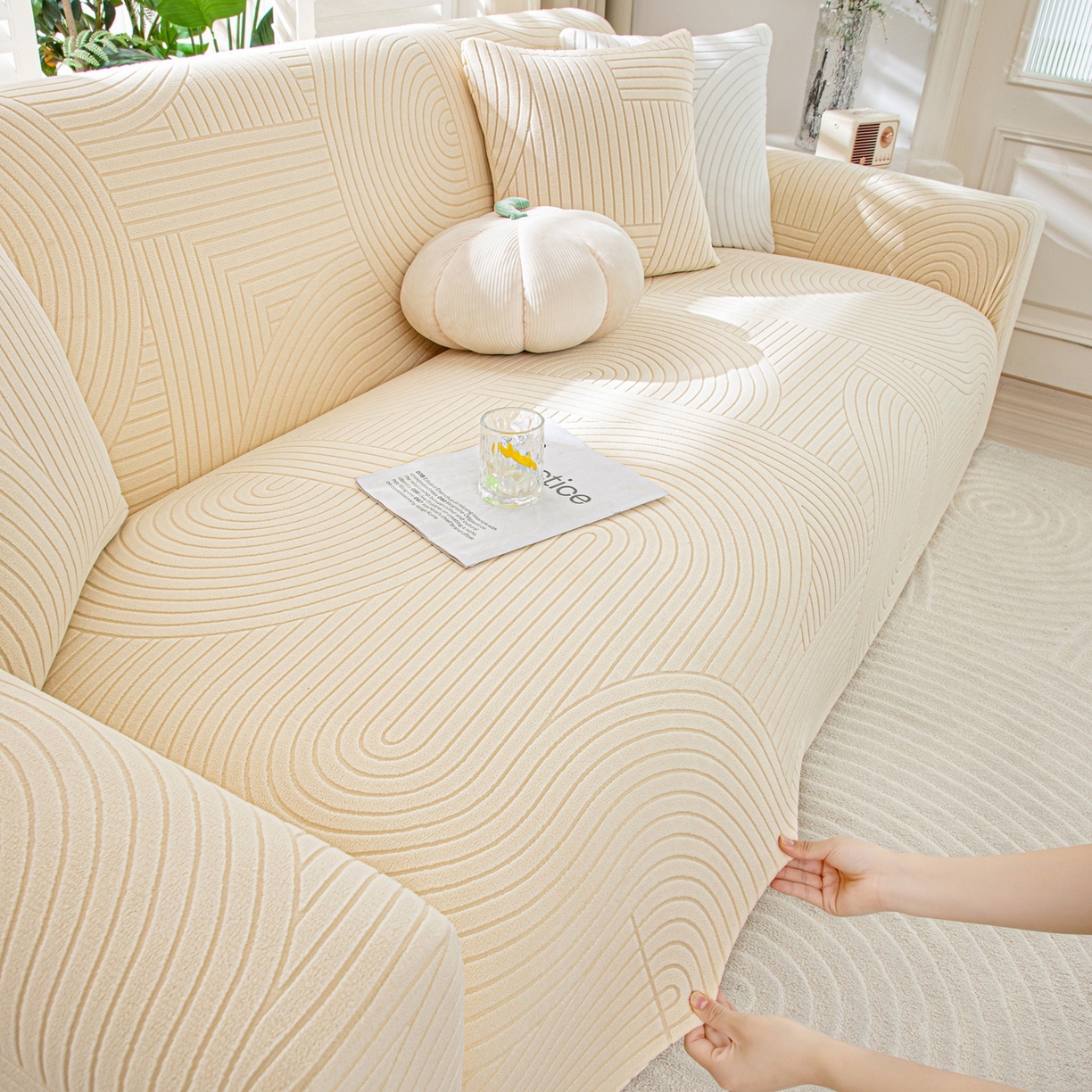 91家纺网 家纺一手货源 找家纺 （总）沐沐家纺 2026新款外贸内销跨境电商瑞士卷沙发套