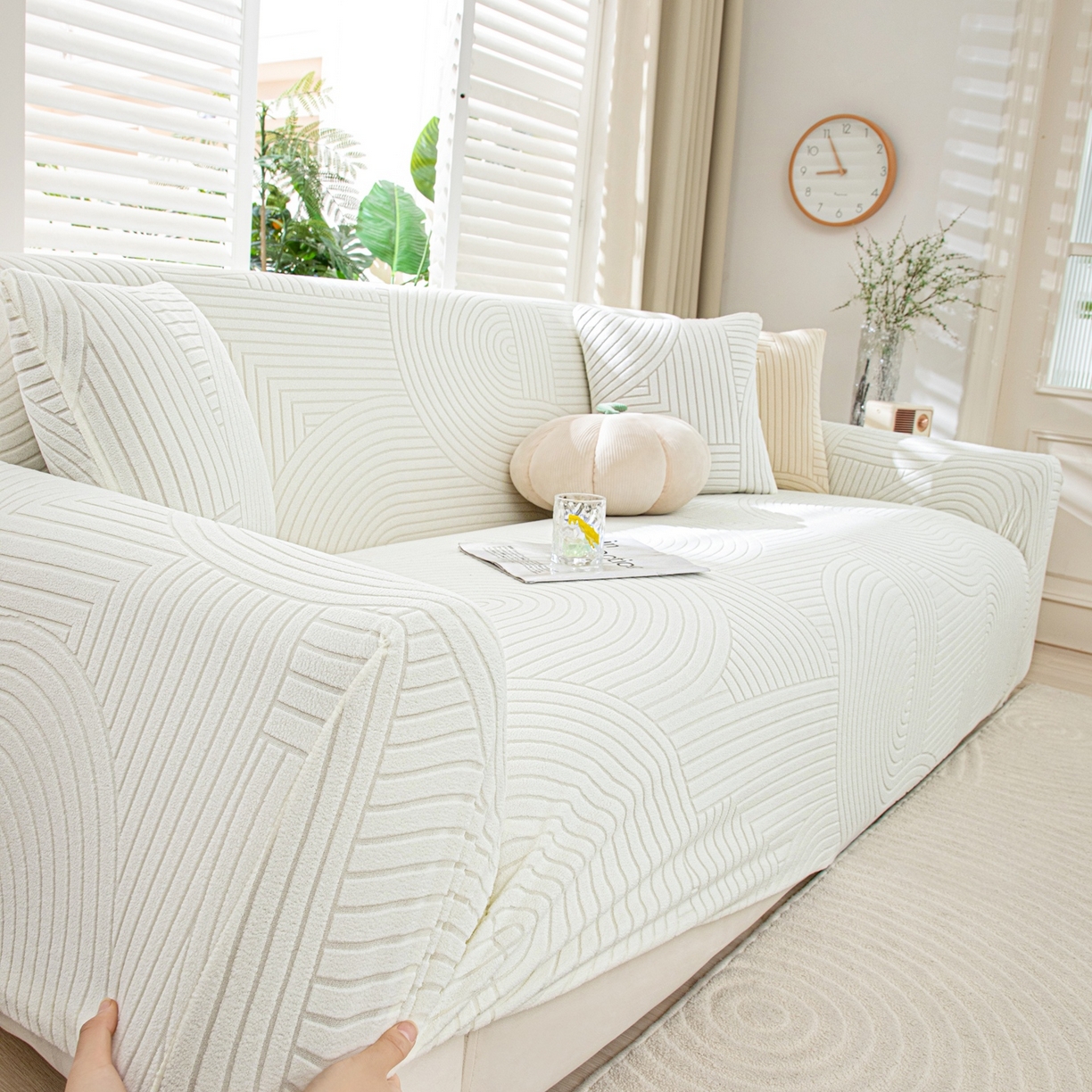 91家纺网 家纺一手货源 找家纺 （总）沐沐家纺 2026新款外贸内销跨境电商瑞士卷沙发套