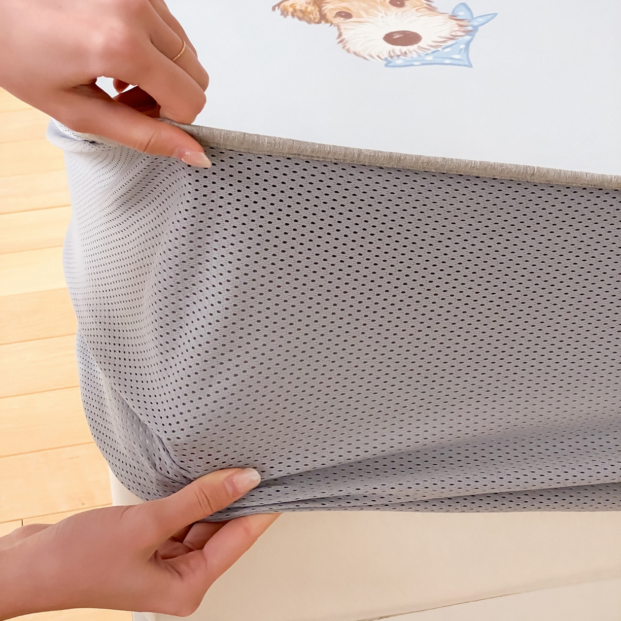 91家纺网 家纺一手货源 找家纺 （总）三味舒屋 2026新款软萌时光系列卡通A类抗菌防螨凉感印花冰丝凉席（床笠款）